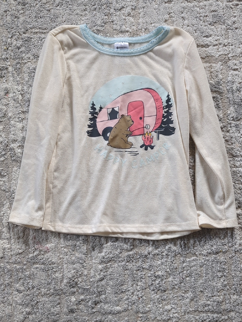 Member's Mark Cream Long-Sleeve Camper Graphic Tee Size 3T